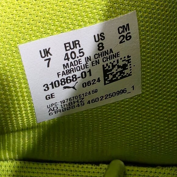 PUMA LaFrancé MB.03 Slime Sneakers – Men’s 8 (US) Green Yellow Low Top Shoes 310 - Picture 2 of 7